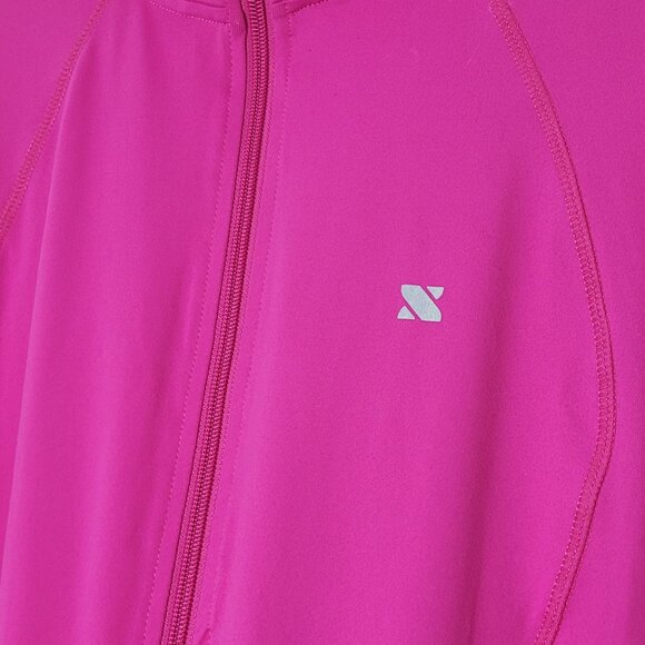 Surin Women Pink High Collar Full-Zip Lightweight Athletic Shirt Jacket Size XL - Picture 8 of 13